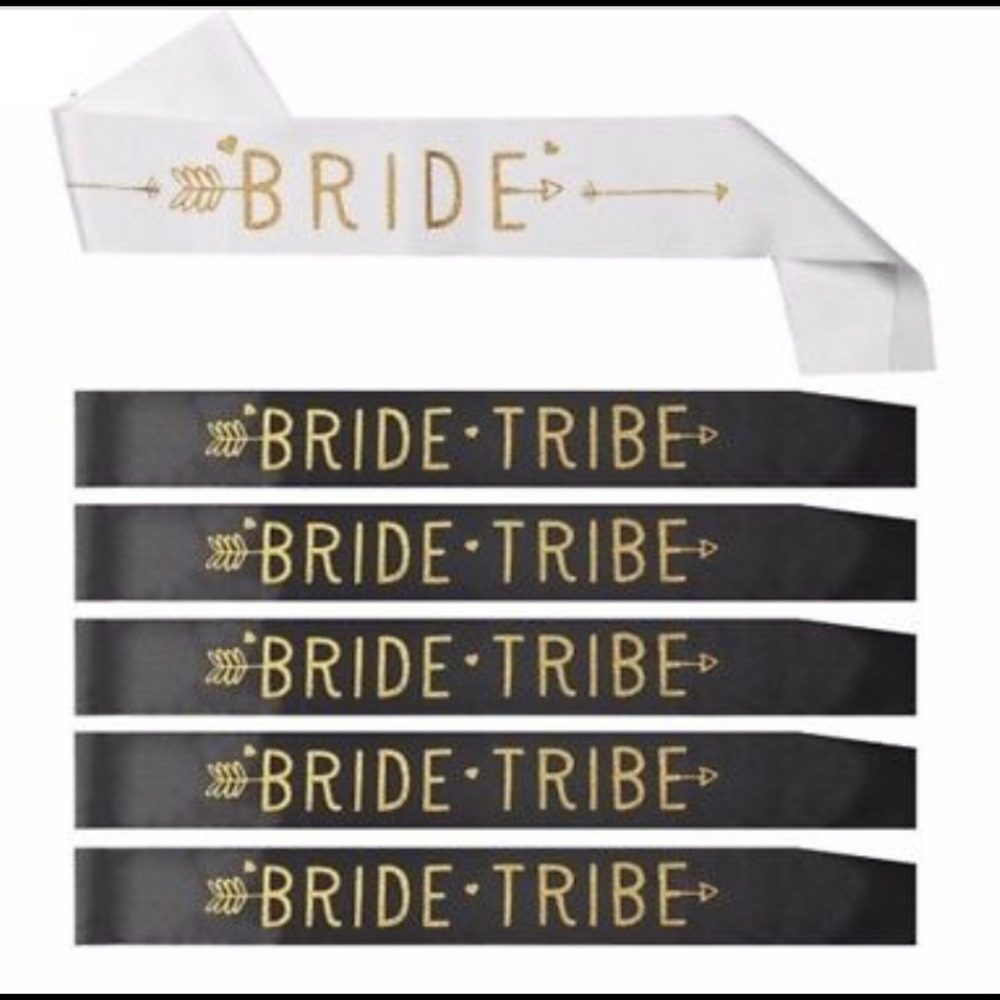 Bride Tribe Sashes, Bachelorette Party, Set of 6